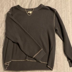Gray Madewell Waffle Loungewear Shirt